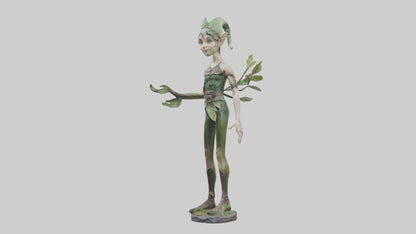 Forest Elf statue model VR / AR / low-poly