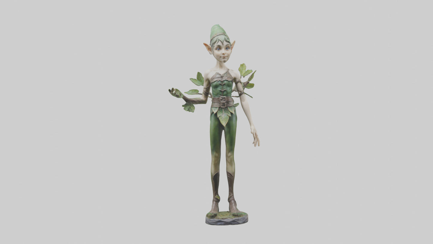 Forest Elf statue model VR / AR / low-poly