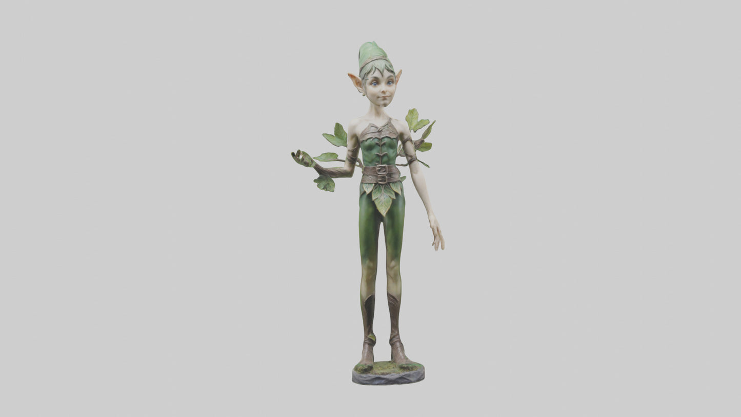Forest Elf statue model VR / AR / low-poly
