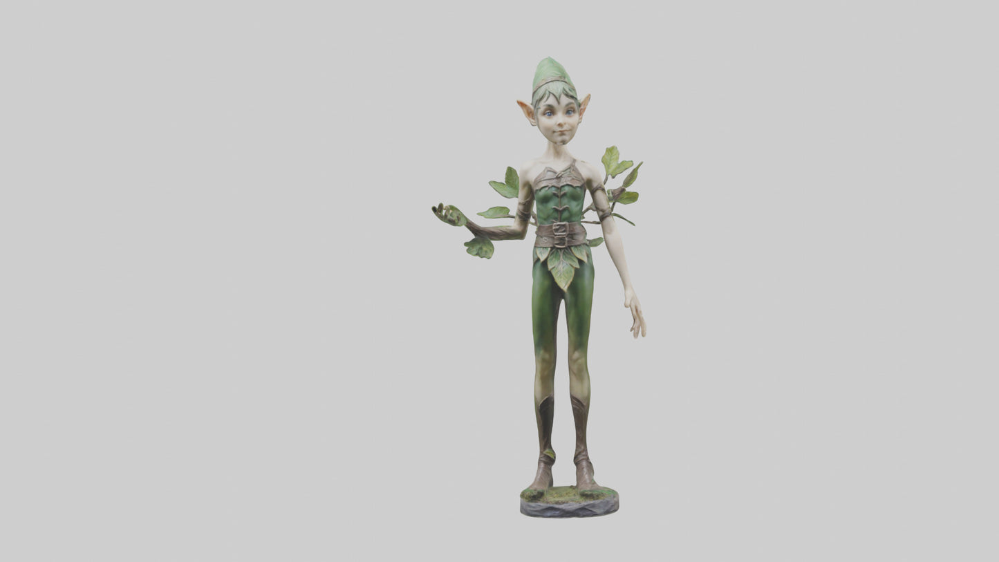 Forest Elf statue model VR / AR / low-poly