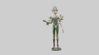 Forest Elf statue model VR / AR / low-poly
