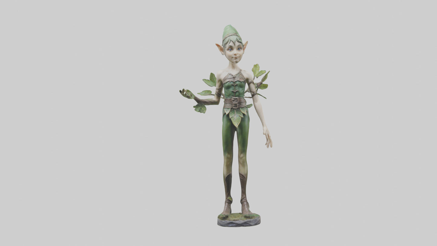 Forest Elf statue model VR / AR / low-poly