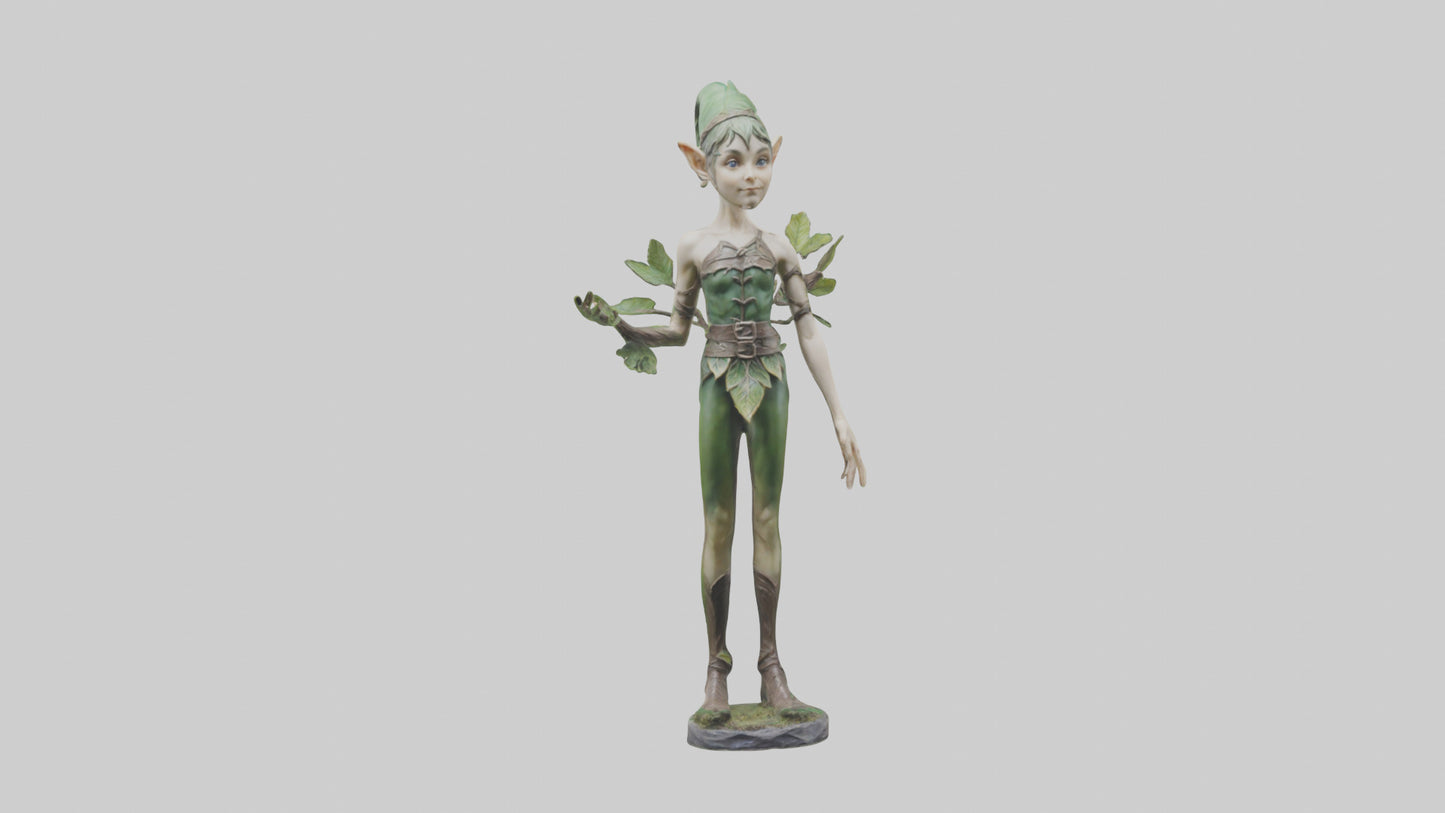 Forest Elf statue model VR / AR / low-poly