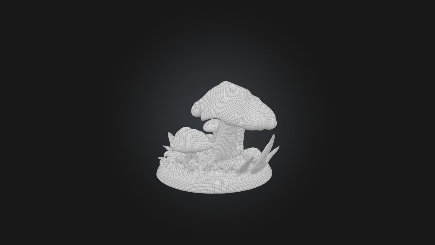 3D model Forest Mushroom Model VR / AR / low-poly