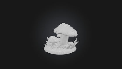 3D model Forest Mushroom Model VR / AR / low-poly
