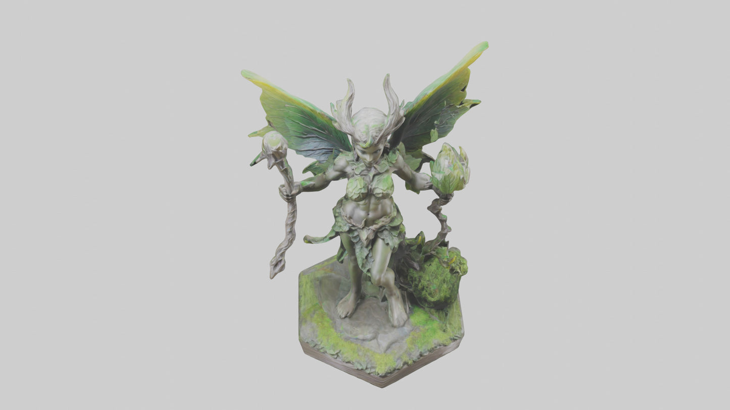 Forest Sprite Warrior statue model 3D model