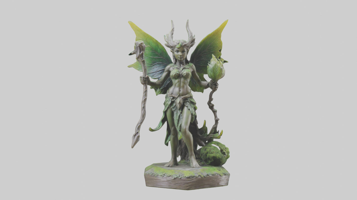 Forest Sprite Warrior statue model 3D model