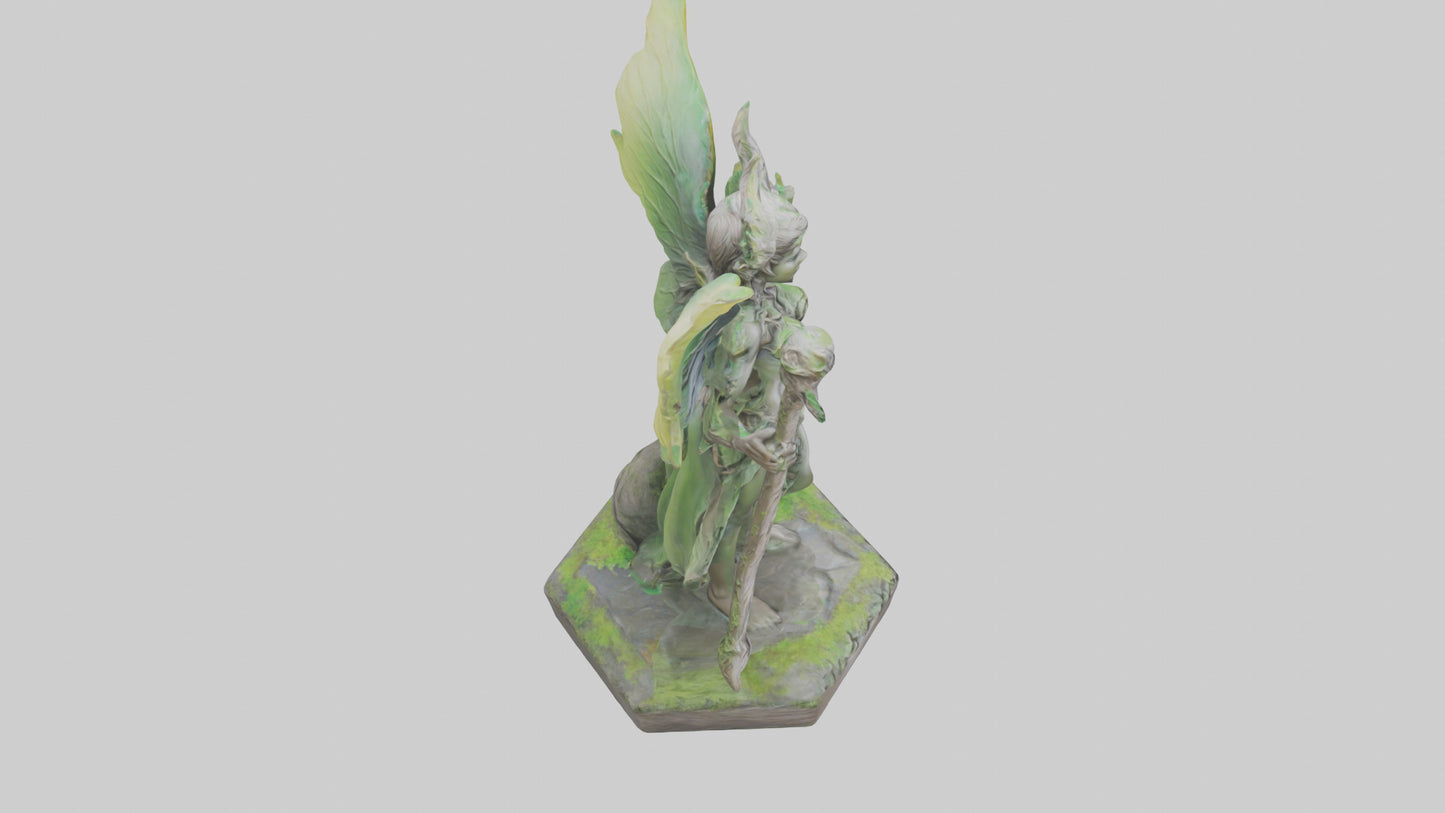 Forest Sprite Warrior statue model 3D model