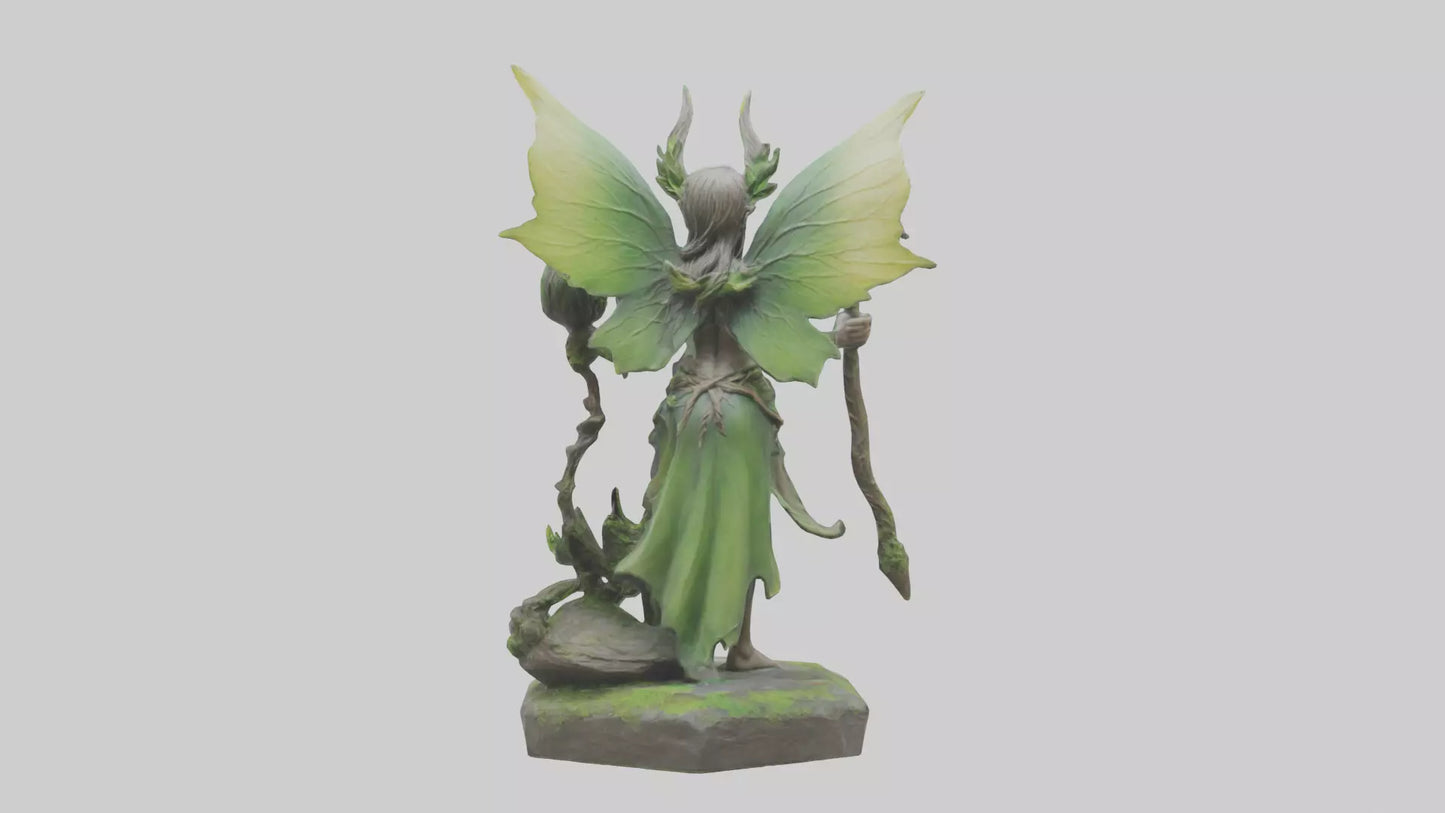 Forest Sprite Warrior statue model 3D model
