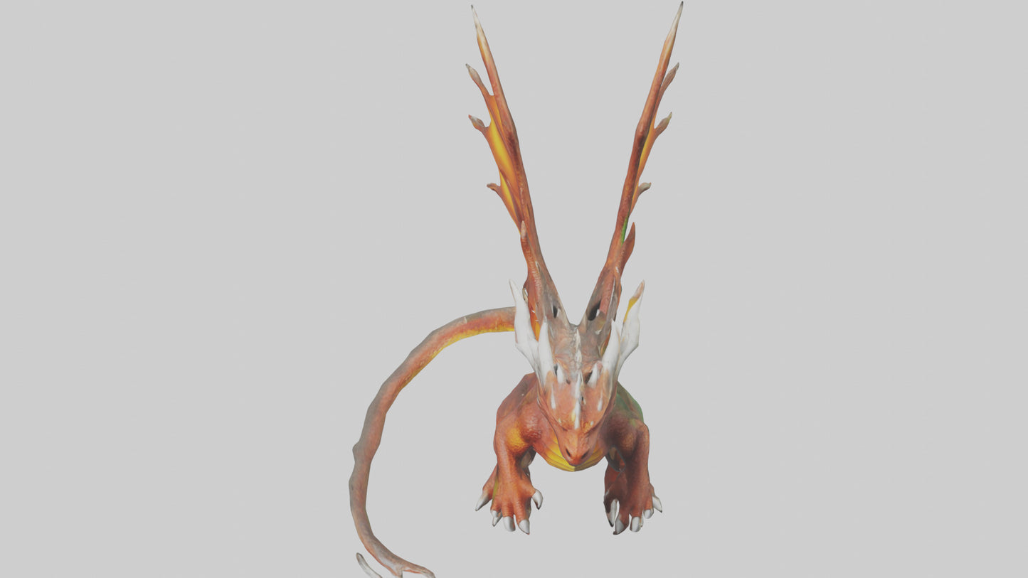 Forestfire Dragon model 3D model