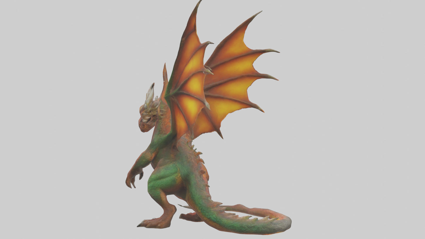 Forestfire Dragon model 3D model