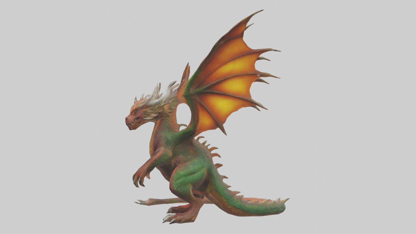 Forestfire Dragon model 3D model