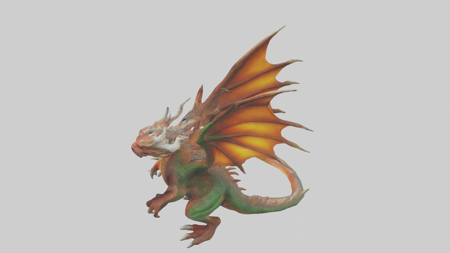 Forestfire Dragon model 3D model