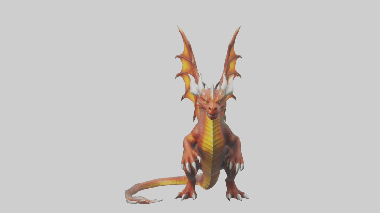 Forestfire Dragon model 3D model