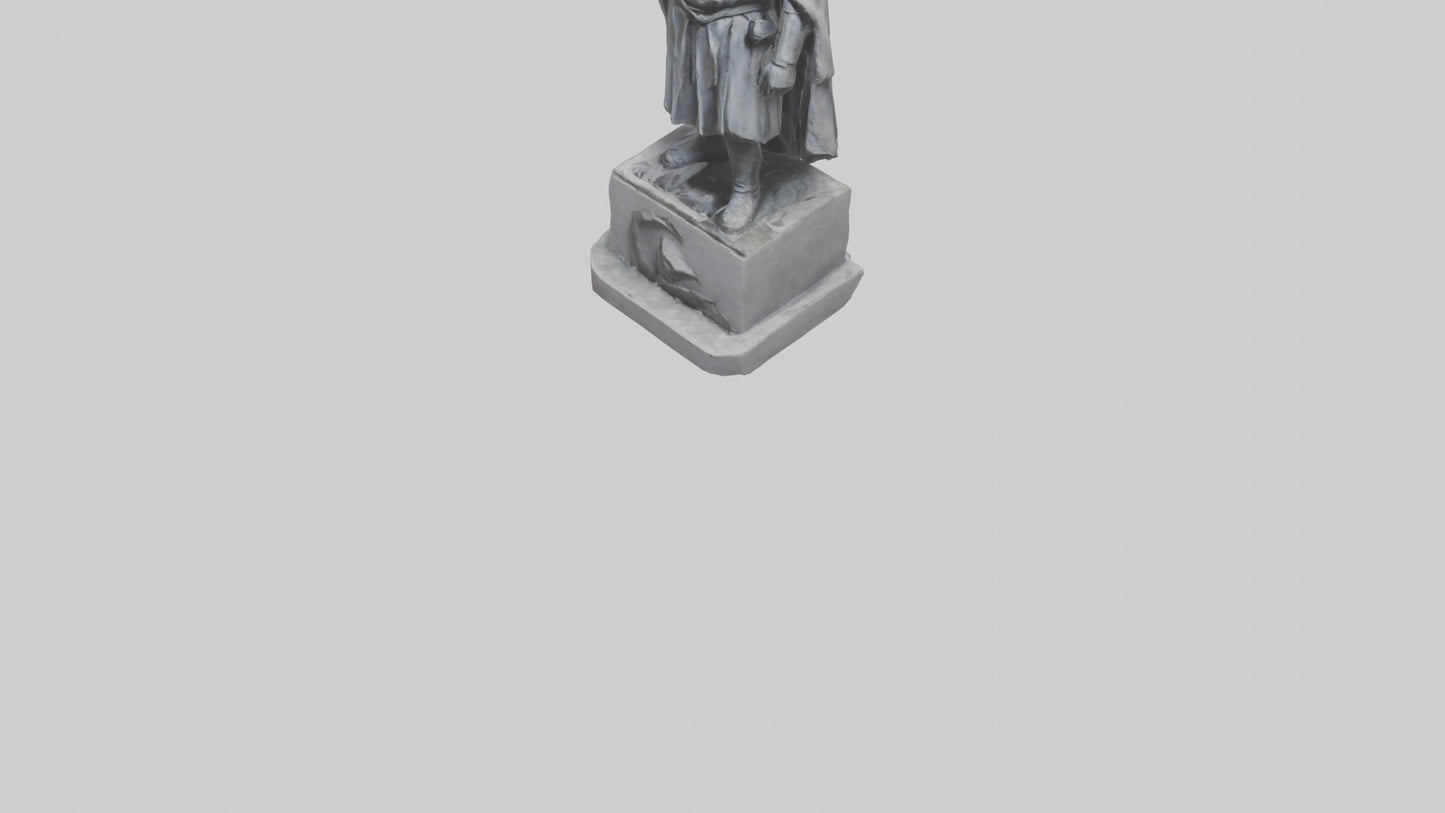 Forlorn Hero statue model VR / AR / low-poly