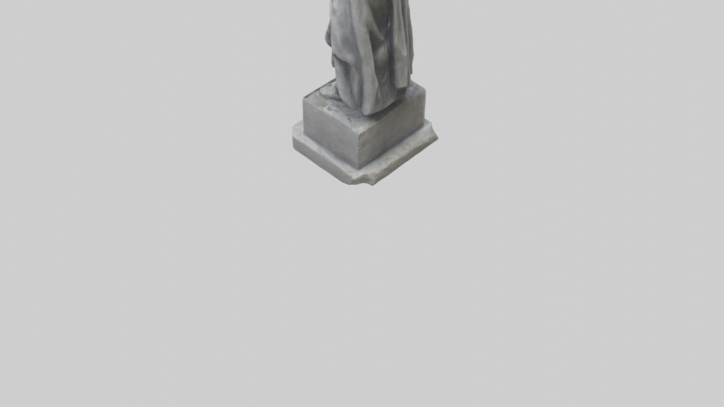 Forlorn Hero statue model VR / AR / low-poly