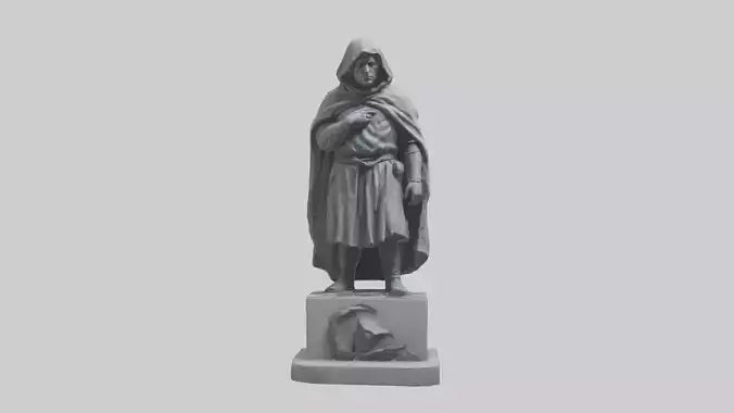 Forlorn Hero statue model VR / AR / low-poly