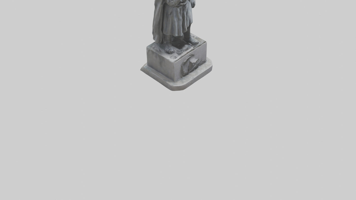 Forlorn Hero statue model VR / AR / low-poly