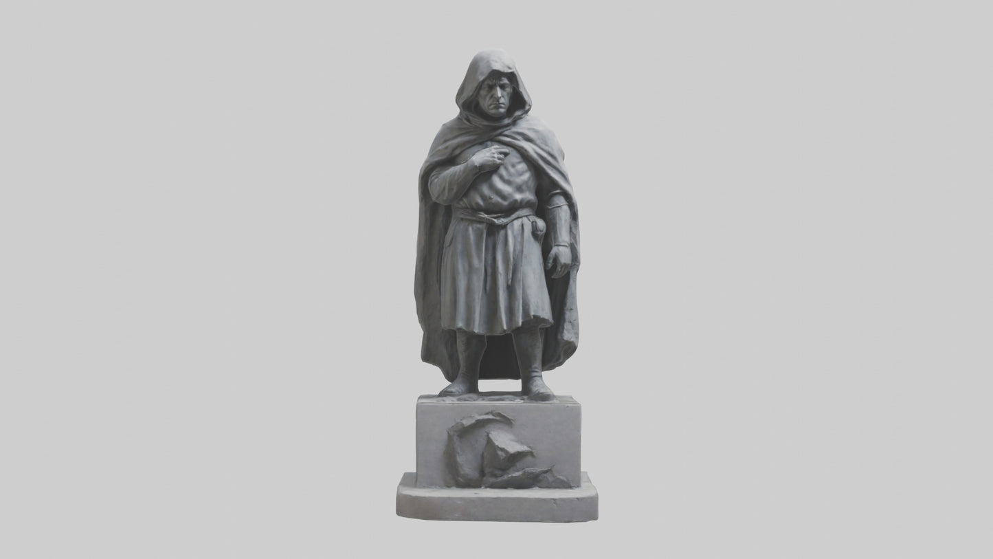 Forlorn Hero statue model VR / AR / low-poly