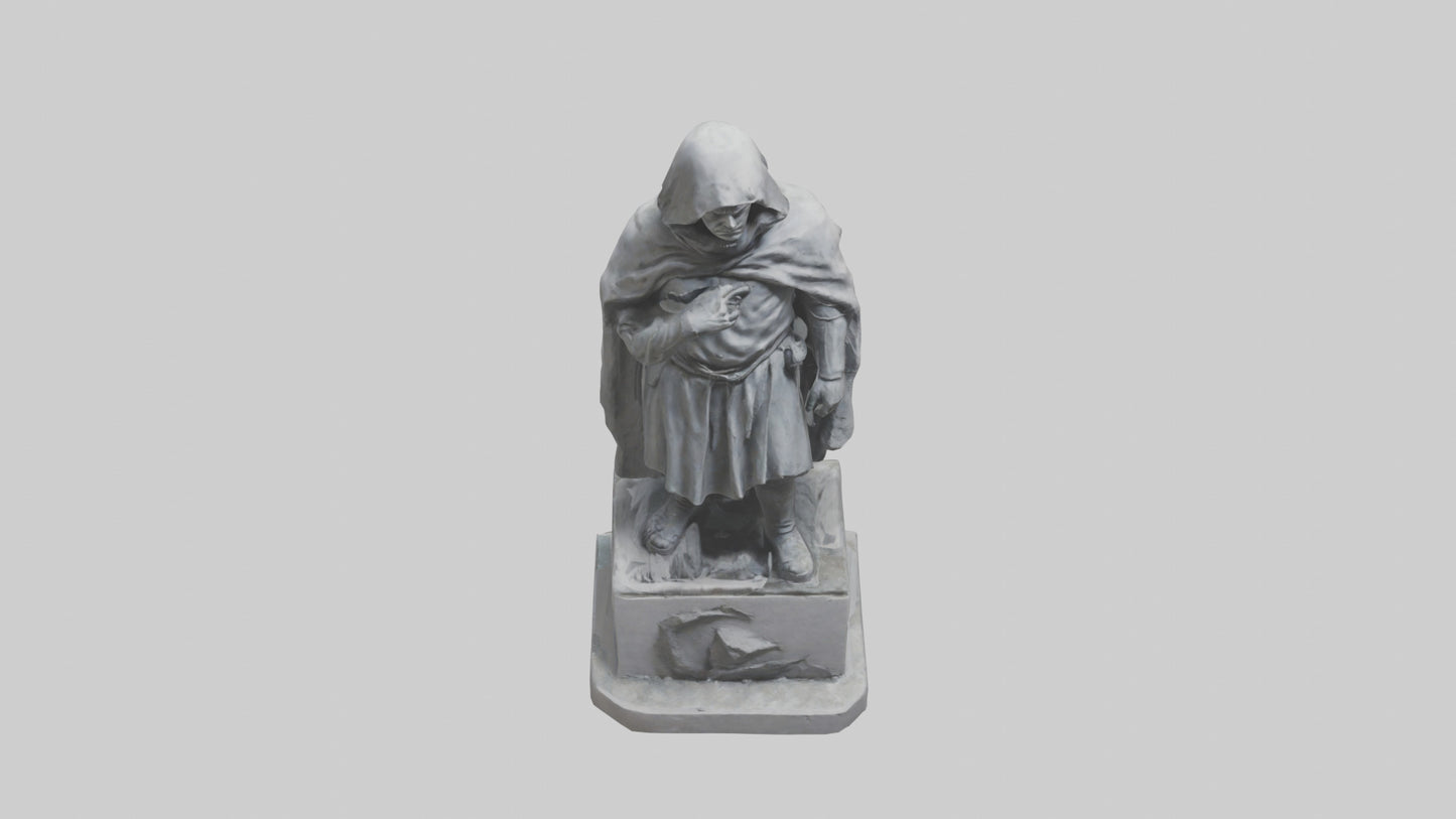 Forlorn Hero statue model VR / AR / low-poly