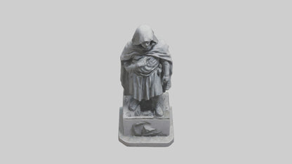 Forlorn Hero statue model VR / AR / low-poly