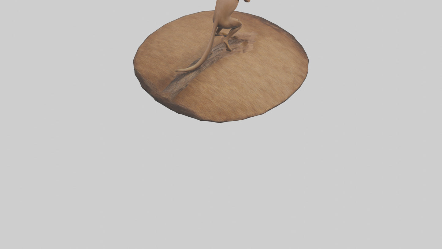 3D model Fossa climbing tree model VR / AR / low-poly