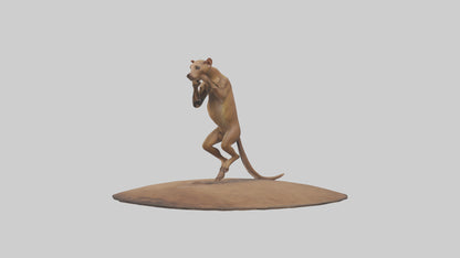 3D model Fossa climbing tree model VR / AR / low-poly