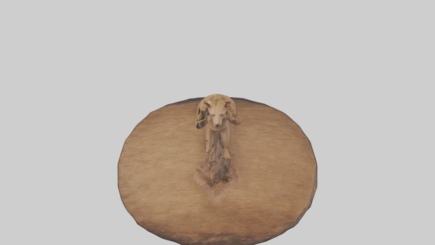 3D model Fossa climbing tree model VR / AR / low-poly