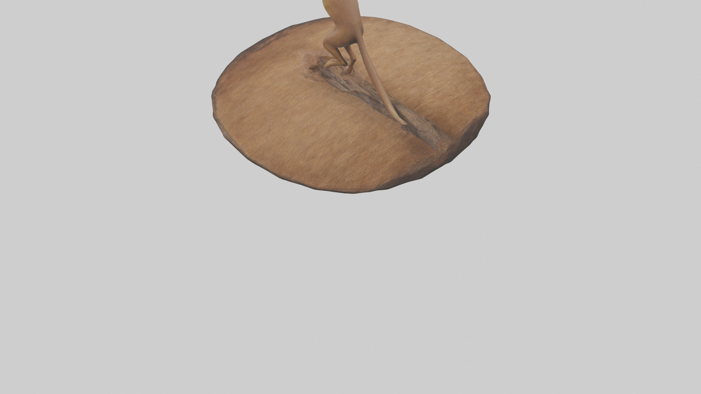 3D model Fossa climbing tree model VR / AR / low-poly