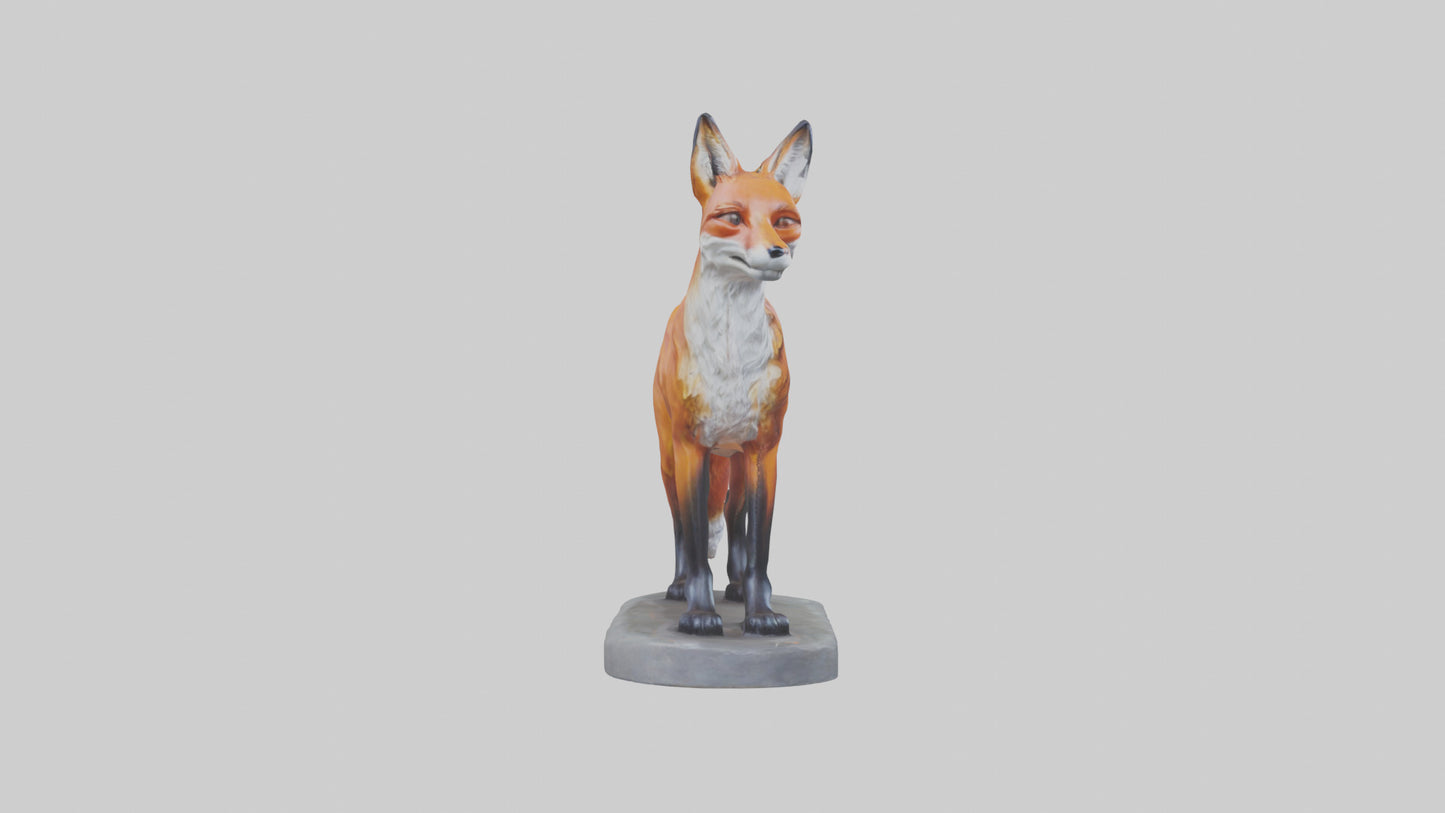 Fox statue model 3D model