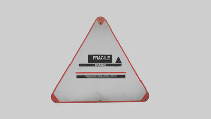 3D model Fragile Material Handling Danger Sign model VR / AR / low-poly