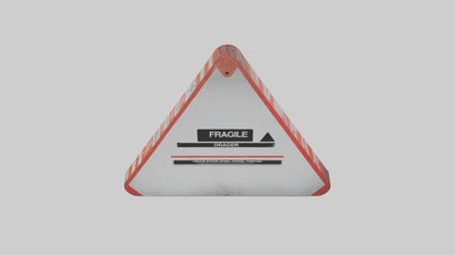 3D model Fragile Material Handling Danger Sign model VR / AR / low-poly