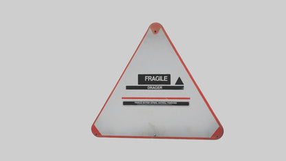 3D model Fragile Material Handling Danger Sign model VR / AR / low-poly