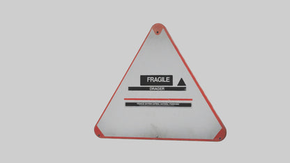 3D model Fragile Material Handling Danger Sign model VR / AR / low-poly