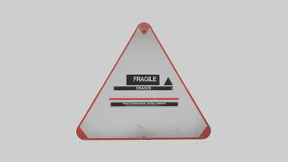 3D model Fragile Material Handling Danger Sign model VR / AR / low-poly
