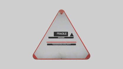3D model Fragile Material Handling Danger Sign model VR / AR / low-poly