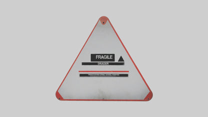 3D model Fragile Material Handling Danger Sign model VR / AR / low-poly