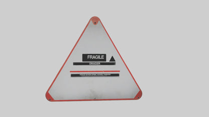 3D model Fragile Material Handling Danger Sign model VR / AR / low-poly