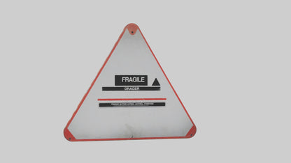 3D model Fragile Material Handling Danger Sign model VR / AR / low-poly