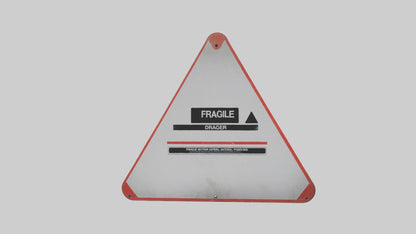 3D model Fragile Material Handling Danger Sign model VR / AR / low-poly