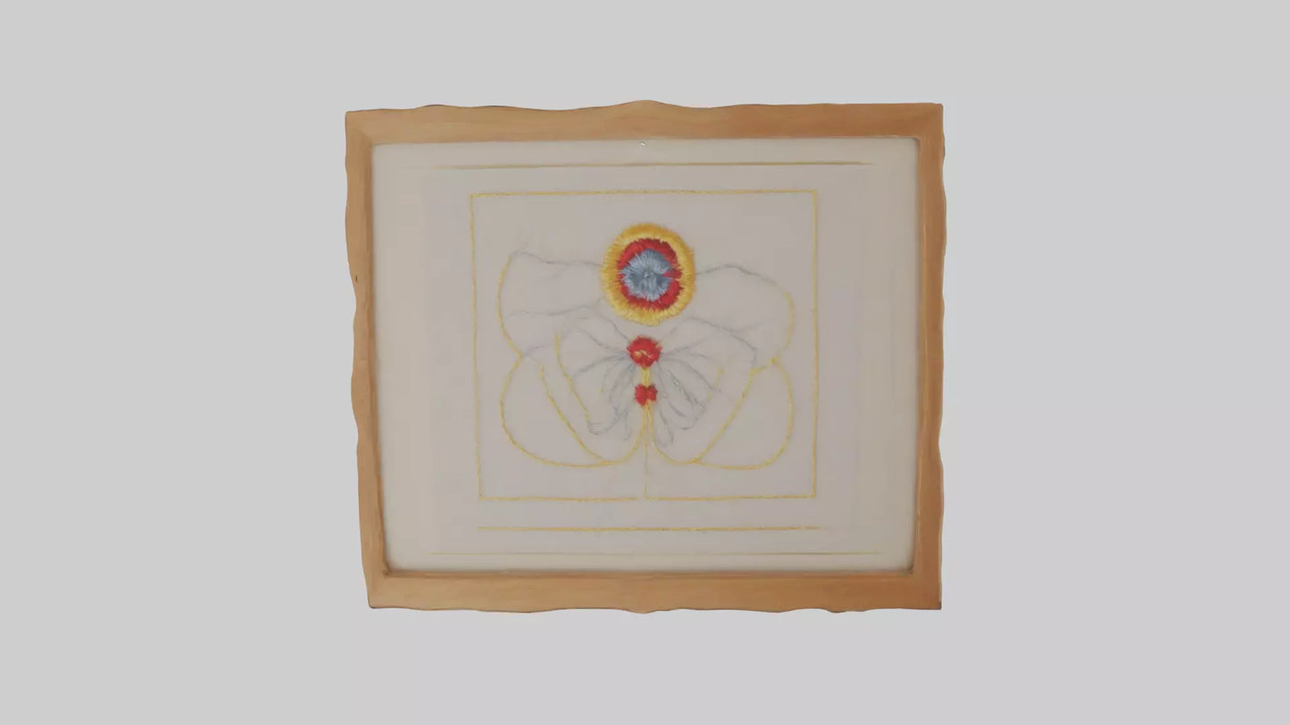 Framed embroidery model 3D model