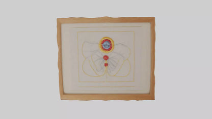 Framed embroidery model 3D model