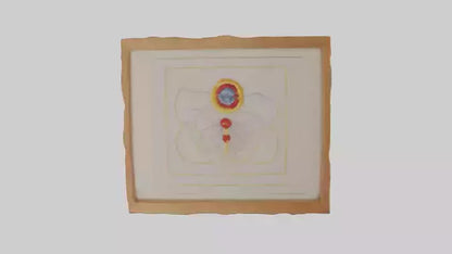 Framed embroidery model 3D model