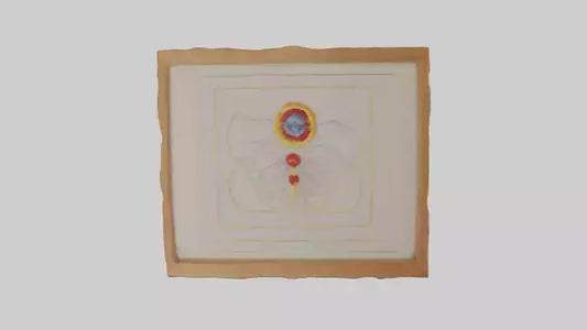 Framed embroidery model 3D model