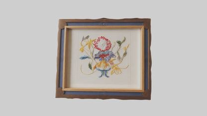 Framed embroidery model 3D model