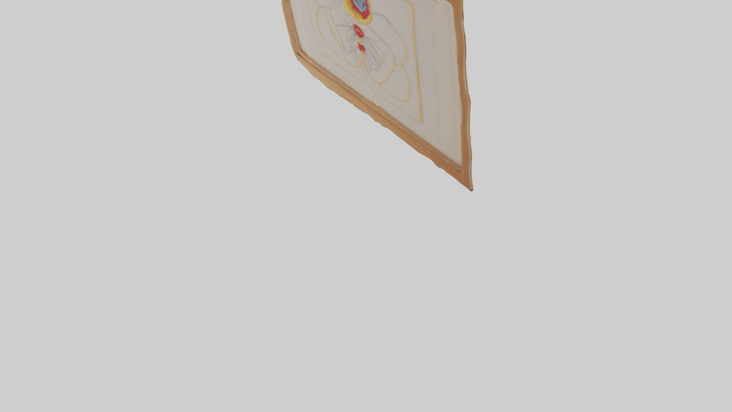 Framed embroidery model 3D model