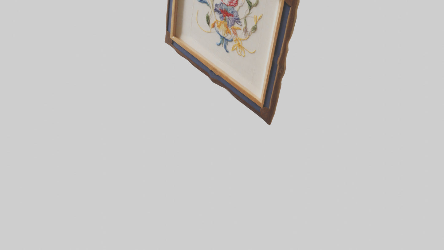 Framed embroidery model 3D model