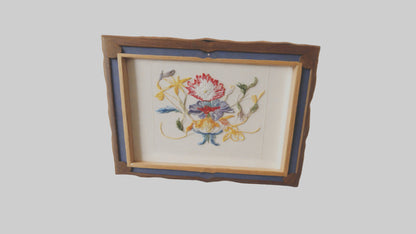 Framed embroidery model 3D model
