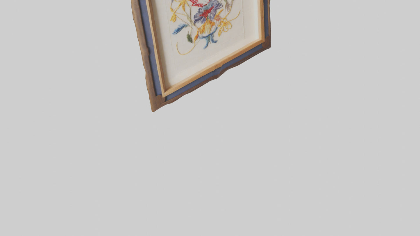 Framed embroidery model 3D model