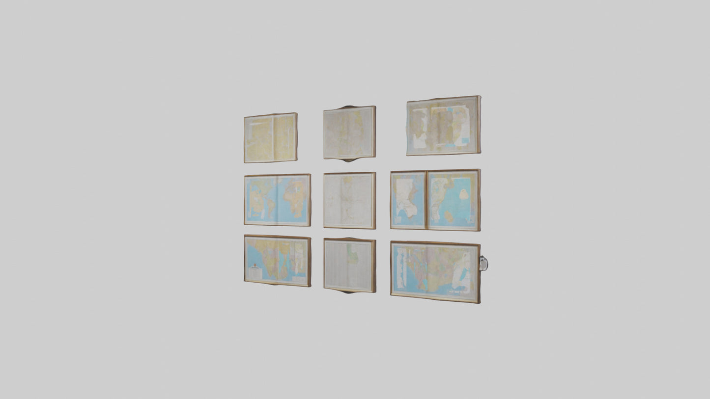 Framed Maps 3D model